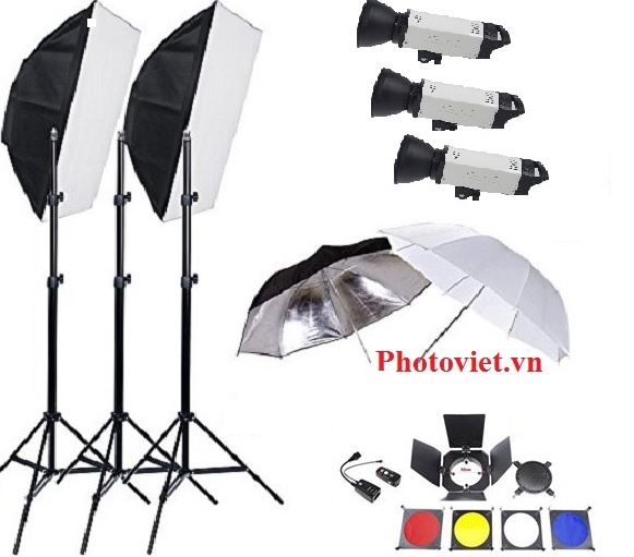 Bộ Đèn Kit Studio F1000-2 Photoviet