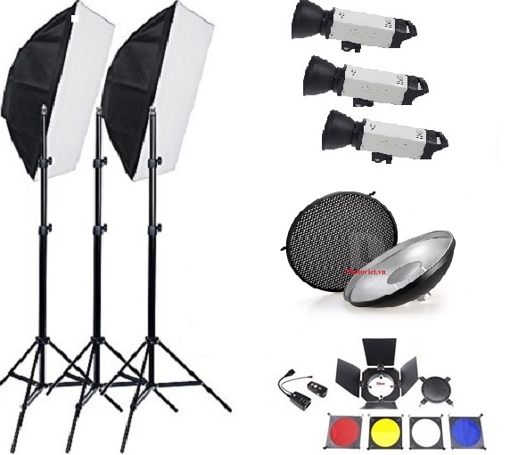 Bộ Đèn Kit Studio F1000-3 Photoviet