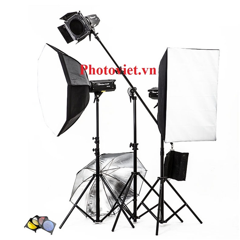 Bộ Đèn Kit Studio Hylow He1000W-2 Photoviet