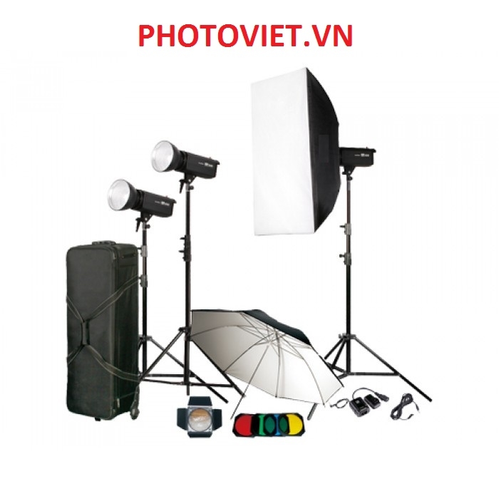 Bộ Đèn Kit Studio Hylow He1000W-2 Photoviet