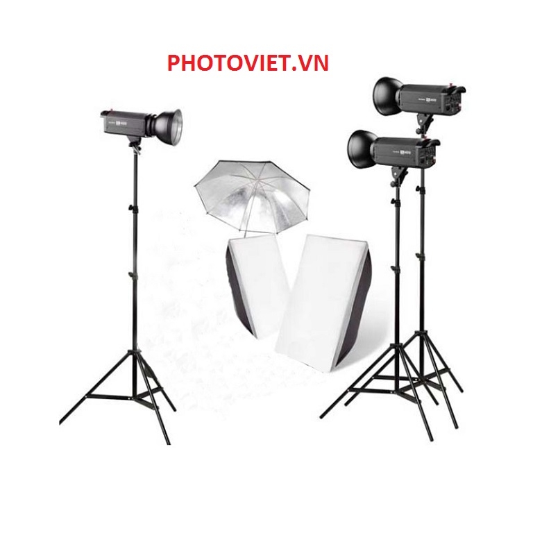 Bộ Đèn Kit Studio Hylow He1000W-3 Photoviet