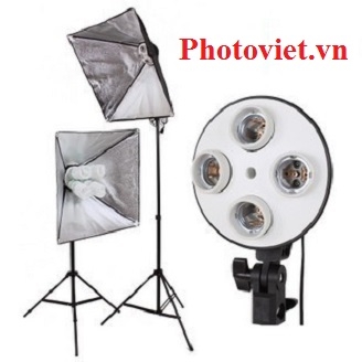 Bộ Kit 2 Đèn 4 Bóng Trực Tiếp 125W Photoviet