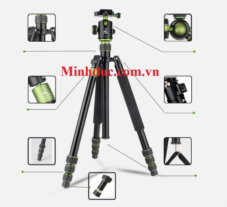 Chân máy ảnh chuyên nghiệp bieke QZSD SYS788 (Tripod Heavy duty SYS788)