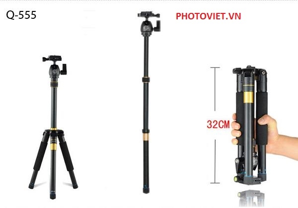 Chân Máy Ảnh Chuyên Nghiệp Tripod Beike Q555 Photoviet