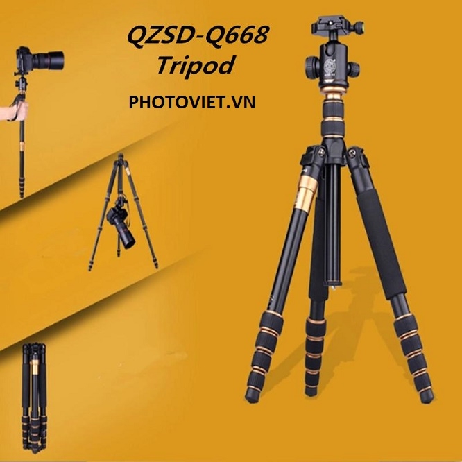 Chân Máy Ảnh Chuyên Nghiệp Tripod Beike Q668 Photoviet