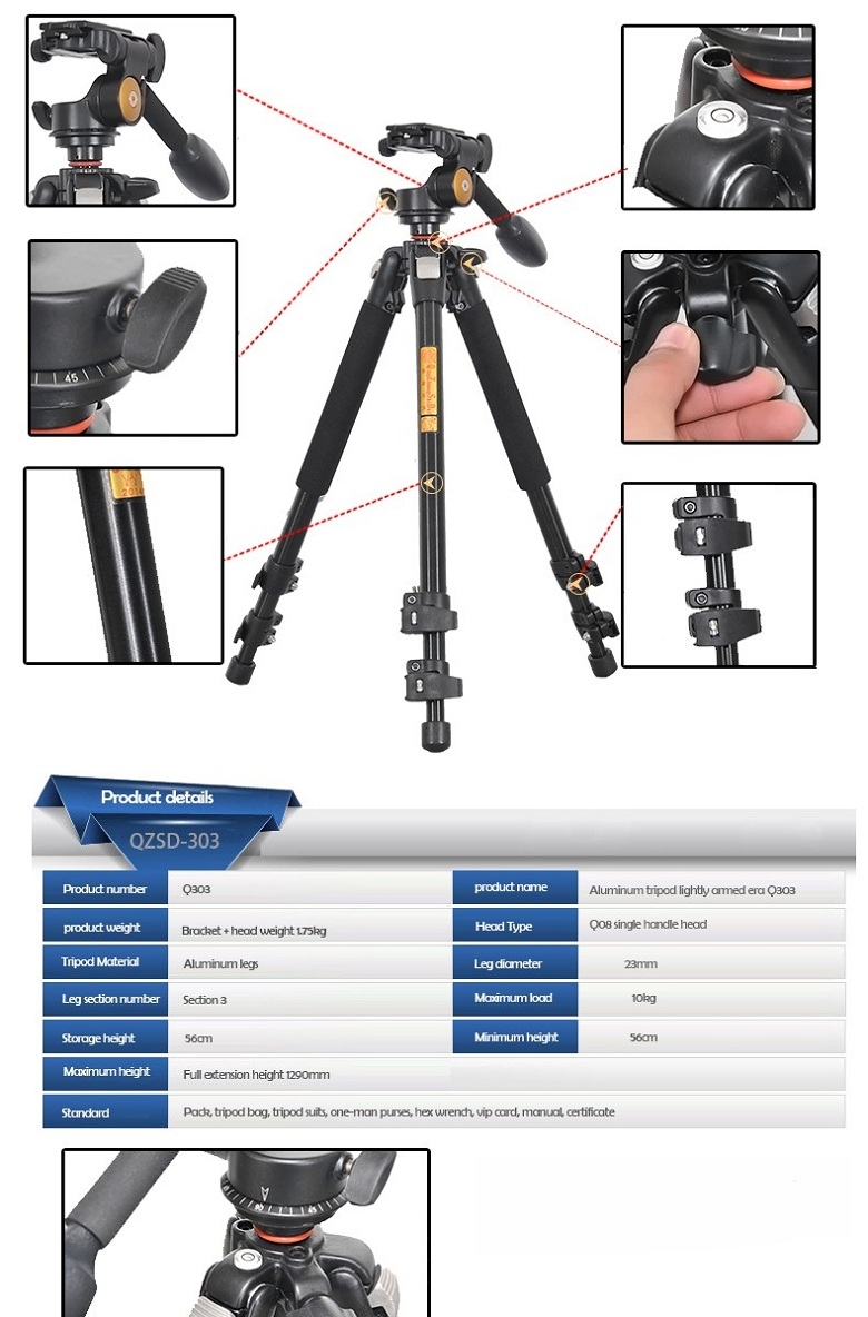 Chân Máy Ảnh TRIPOD Beike Q303 Photoviet