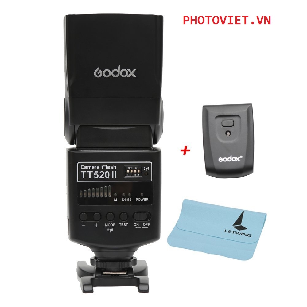 Đèn Flash Godox Thinklite Camera Flash TT520II GN33 with Build-in 433MHz Wireless Transmission