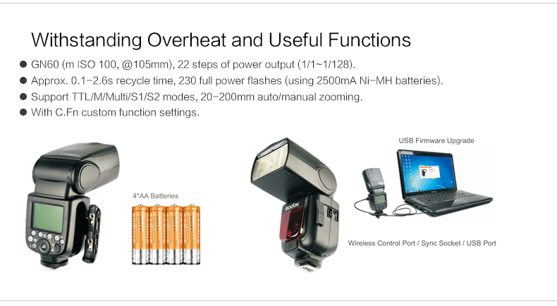 Đèn Flash GODOX TT685C - GN60 - HSS - TTL for Canon, Nikon