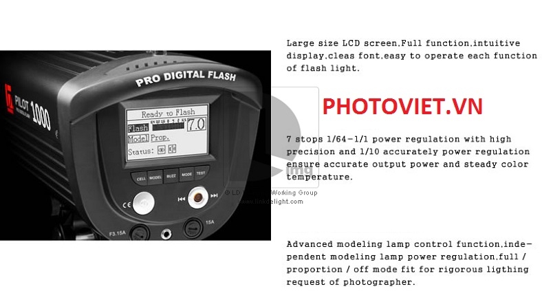 Đèn Flash Studio Jinbei Pilot II Pro 600W Photoviet