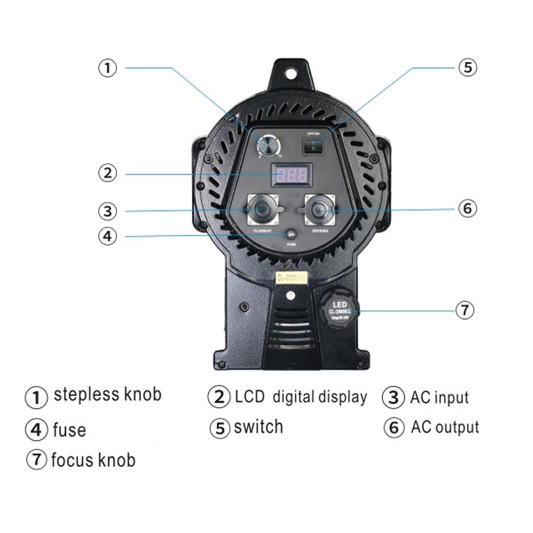 ĐÈN NiceFoto LED fresnel light CL-2000WS 5500k Photoviet