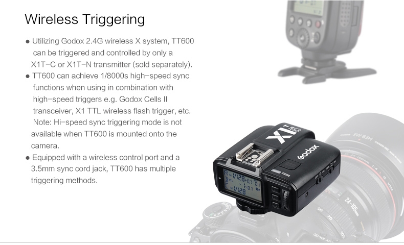 Godox TT600 Manual - GN60 - High speed sync for Canon Nikon Sony