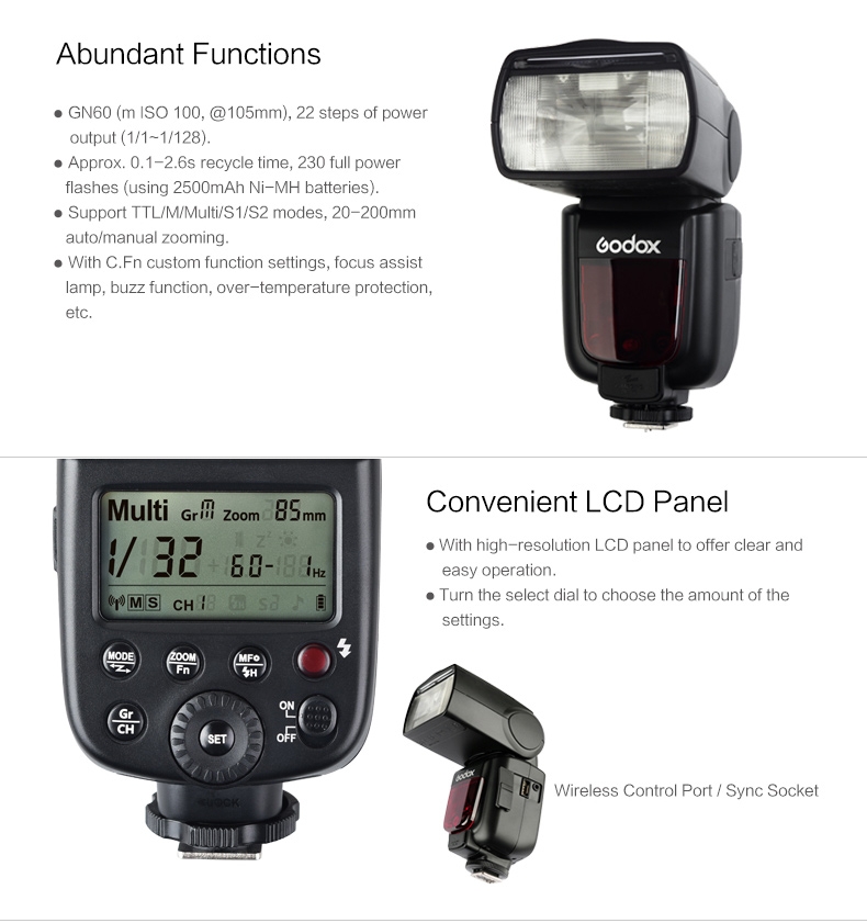 Godox TT600 Manual - GN60 - High speed sync for Canon Nikon Sony