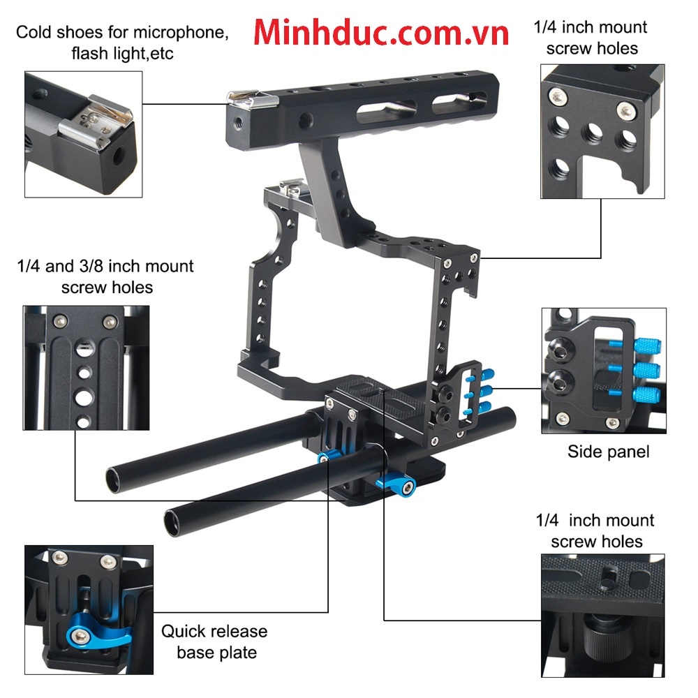 Tay cầm chống rung quay phim Yelangu camera Cage C5 - Handheld Stabilizer Photoviet