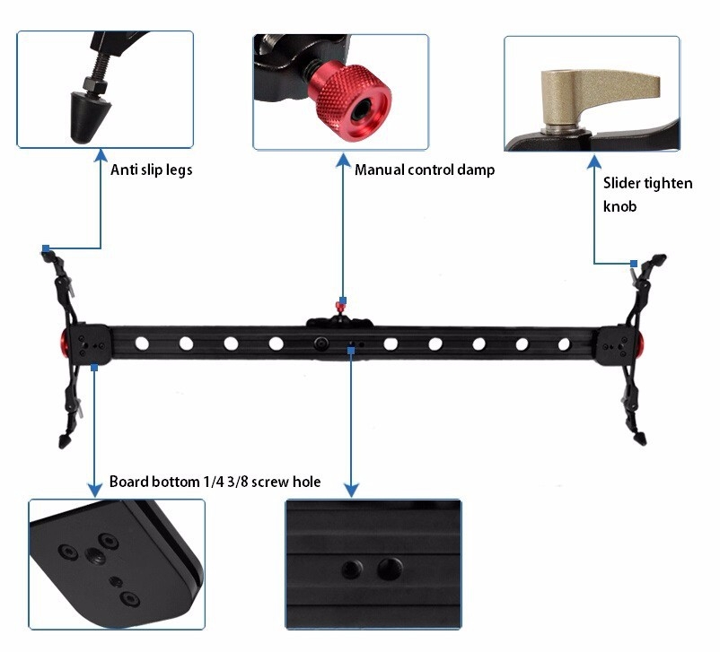 Thanh Dolly Dragon -D02 100cm Slider Rail for Camera and Video Photoviet